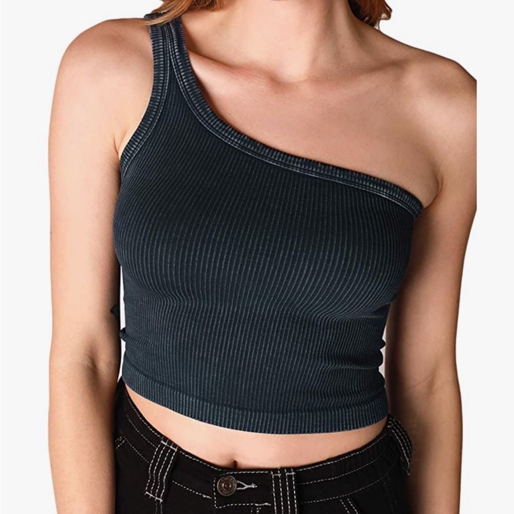 NIKIBIKI Vintage One Shoulder Crop Top